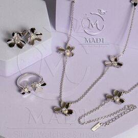 Luxurious Sterling Silver 925 Flowery Set