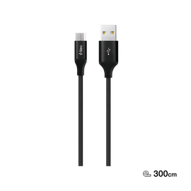 ttec AlumiCable Micro USB Charge / Data Cable , 2.0 , XXL , 3mt. Black