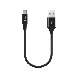 ttec AlumiCable Type C Charge / Data Cable , 2.0 , 30 cm , Black